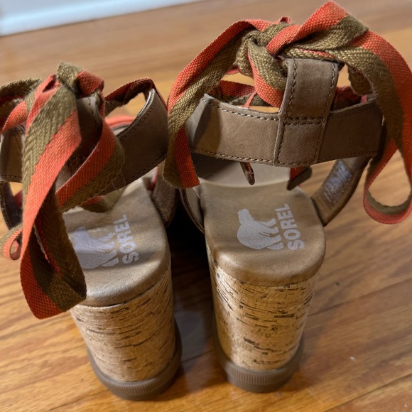 Sorel Joanie II Hi Ankle Lace Up Wedge Sandals 7.5 - Picture 4 of 5